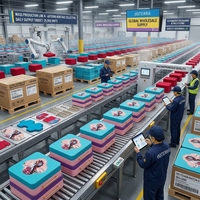 Boîte cadeau en cuir PU avec poignée dorée pour l'emballage de raviolis, de gâteaux de lune et de thé, boîte de transport empilable multicouche pour les fêtes
