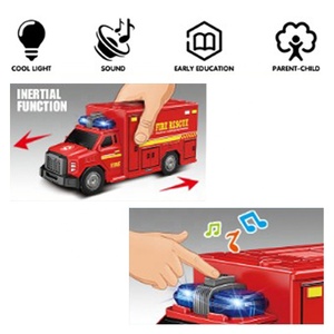 1/20 scala di simulazione <span class=keywords><strong>camion</strong></span> dei pompieri modello di plastica rossa <span class=keywords><strong>giocattolo</strong></span> <span class=keywords><strong>camion</strong></span> dei pompieri con musica leggera per bambini veicolo <span class=keywords><strong>giocattolo</strong></span> città fuoco - Product Image 2