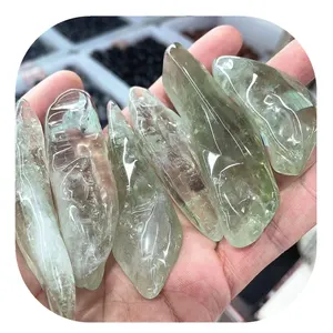 Piedra prasiolita de cristal verde Natural, novedad, barato