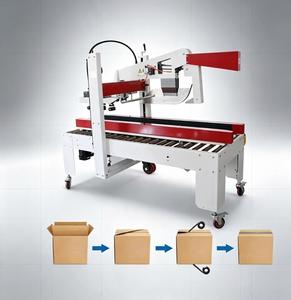 Máquina Selladora de Cajas para Empaque de Accesorios Electrónicos con Sistema de Sellado Inferior y Superior - Product Image 1