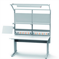 Banc de travail modulaire ESD Detall pour ligne d'assemblage SMT, utilisation en entrepôt, table antistatique avec composants moteur pour la fabrication de circuits imprimés