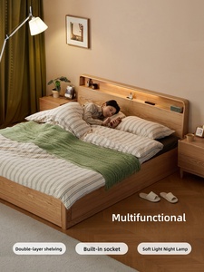 <span class=keywords><strong>Letto</strong></span> Contenitore Moderno e Semplice in Quercia in Legno Massello <span class=keywords><strong>Letto</strong></span> <span class=keywords><strong>Matrimoniale</strong></span> Salvaspazio Multifunzionale per Casa e Appartamento - Product Image 4