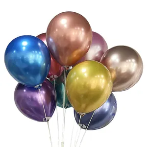 गुब्बारे थोक 10 इंच चमकदार धातु मोती लेटेक्स गुब्बारे मोटी क्रोम धातु रंग Globos