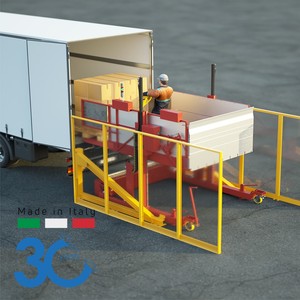 Mesa Elevadora de Columna TM PEDANE TM25EL-E, Capacidad de 2500 kg, Accionamiento Hidráulico, Respaldo Automatizado UPS, Plataforma de Carga de Acero/Aluminio para Camiones - Product Image 2