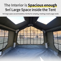Vente directe d'usine, tente gonflable en tissu de coton de 9 m², respirante, imperméable, tente de glamping de luxe pour l'extérieur, certifiée CE RoHS