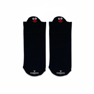 Embroidered <b>Black</b> for Emoji Colorful <b>Socks</b> Lightweight Disposable Nylon Breathable Transparent Long for Daily Use One Fits All - Product Image 2