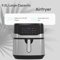 Friteuse électrique sans huile à air profond de 9,2 L à écran tactile numérique de grande capacité
