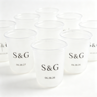 Gobelets en plastique PET PLA givrés de 8 oz à 24 oz avec couvercles, gobelets jetables transparents pour mariage, café, boissons froides, smoothies
