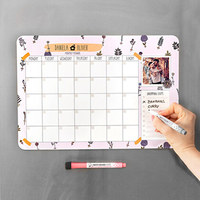 Calendrier de réfrigérateur Calendrier magnétique effaçable à sec Calendrier de tableau blanc pour planificateurs de réfrigérateur 16.9 pouces X 11.8 pouces