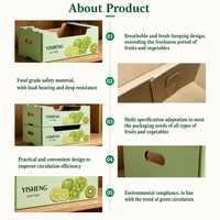Caja de Cartón Reciclable para Frutas con Logotipo Personalizado, Empaque para Productos Frescos, Cerezas, Vegetales, Productos Agrícolas y de Supermercado