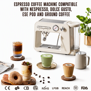 Machine à café expresso multi-usages pour la maison, compatible avec les capsules NS Dolce Gusto, les dosettes ESE et le café moulu - Product Image 1