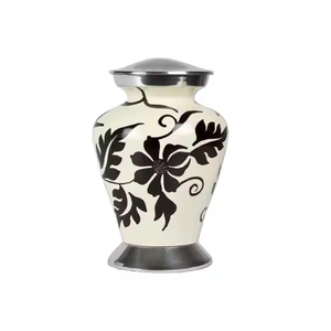 Urnas de cremación de metal personalizadas de alta calidad, proveedor indio, nuevo diseño de aluminio, superventas, almacenamiento de cenizas funerarias - Product Image 1