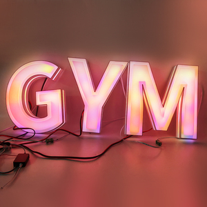 Letras LED Iluminadas con Logotipo 3D Dinámico en Marco RGB, Fuente de Alimentación CA para Decoración de Oficinas, Letreros para Tiendas - Product Image 6