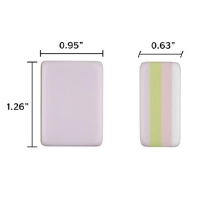 Tuiles de Mahjong <span class=keywords><strong>en</strong></span> Acrylique Rose, Jeu de Mahjong Portable pour le Voyage et le Camping avec Joker Fleur, pour le Divertissement Familial <span class=keywords><strong>en</strong></span> Intérieur et <span class=keywords><strong>en</strong></span> Extérieur, Cadeau - Product Image 2