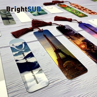 Marque-page en aluminium pour sublimation BrightSUB, blanc brillant double face, 0,75 mm, transfert thermique par sublimation, photo imprimable, métal vierge