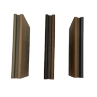 Planches de terrasse en composite bois-plastique co-extrudé, écologiques, carrées, creuses, couleur teck, pour aménagement paysager extérieur