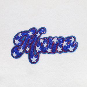 Independence Day 4Th Of July Mama Iron On Patch Usa Flag Rhinestones Wholesale Ribbon Glitter Sequin Patches For Clothing Custom - Product Image 4