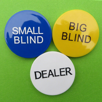 Jetons de poker ABS 50 mm à prix direct usine avec design à barre longue-courte, surface lisse, logo personnalisable – Jetons de casino pour Big Blind et Small Blind