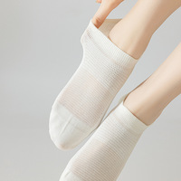 Chaussettes bateau pour femmes bouche peu profonde Invisible pur coton Style mince couture désossée anti-dérapant non perte couleur unie