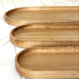 Plateaux de service en bois de chêne faits à la main, design Art déco moderne, avec support en métal, 3 options de taille, emballage personnalisé pour anniversaire - Product Image 1