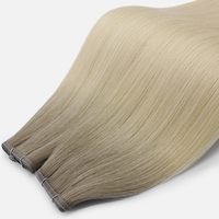 Nouveau Double dessiné trame plate piste russe Remy cheveux humains armure 100% Invisible peau Pu trame Extensions de cheveux humains