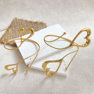 Ocean Beach Heart Metal Open <b>Arm</b> <b>Cuff</b> Inlaid Faux Pearl European American Unique Statement Women Vacation <b>Arm</b> Bracelet Jewelry - Product Image 5