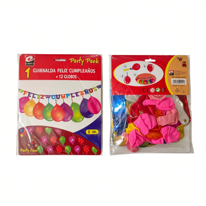 Set Decorativo per Feste Erpsl con Nastro e Palloncini, Confezione da 12 Pezzi - Product Image 3
