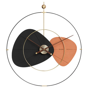 Reloj de Pared Nórdico Grande, Forma Irregular, Verde Gris, Decoración Moderna para Sala de Estar, Funciona con Batería de Cuarzo, de Una Sola Cara - Product Image 5