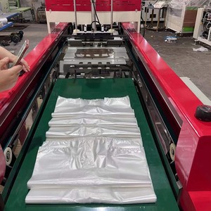 Machine à fabriquer des sacs en T-shirt Hongtong RHT-450X2, équipement de production de sacs en plastique haute vitesse pour la vente en gros de légumes et de fruits - Product Image 1