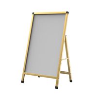 Stand Poster Gaya Hong Kong dari Baja Tahan Karat, Tipe A-frame, Lipat, Berdiri di Lantai, Portabel, Ukuran Dapat Disesuaikan, untuk Papan KT