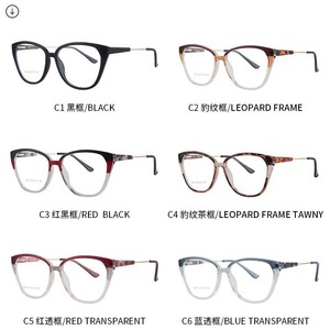 Montura de gafas Tr90 Cat Eye 54-18-140, gafas ópticas unisex con montura completa antiluz azul para uso en computadora - Product Image 5