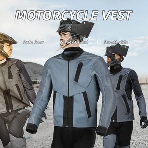 Gilet de protection unisexe pour moto, imperméable, respirant, protection de la poitrine pour l'été, absorption des chocs, équipement de motocross noir - Product Image 2