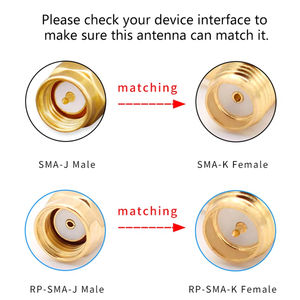 Omni Directional 50MM Schwarz Weiß GSM 3G 4G LTE Mini-Gummi antenne mit geradem rechtem SMA-Winkel - Product Image 3