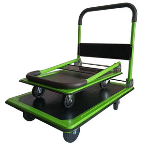 घरेलू चार-पहिएदार गाड़ी 150kg स्टील <span class=keywords><strong>flatbed</strong></span> ट्राली हैंडलिंग ट्राली तह हाथ ट्रक - Product Image 2