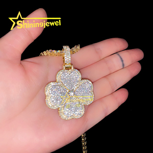 Beau cadeau pour fille nom personnalisé pendentif VVS Moissanite lettre pendentif Moissanite lettre glacé Hip Hop bijoux - Product Image 6