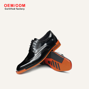 Zapatos Oxford Formales de Negocios para Hombre, con Cordones, Punta en Pico, Cómodos, Brillantes, Estilo Británico de Alta Gama, con Grabados, para Bodas de Otoño, Personalizados OEM - Product Image 1