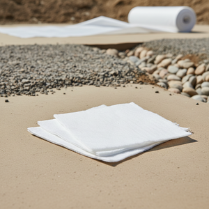 Géotextiles non tissés blancs et noirs <span class=keywords><strong>300g</strong></span> 400g 500g 600g pour la construction routière - Product Image 1