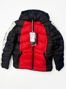Veste matelassée à capuche pour enfants de 6 à 16 ans, couleur contrastée, épaisse et chaude, fermeture éclair, pour garçons et filles - Product Image 3