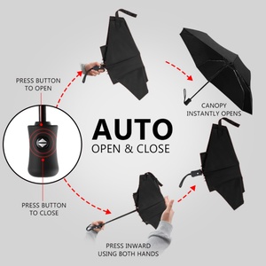 Custom Wholesale Portable Manual Iron <b>Frame</b> 3-Fold Windproof Promotional Sunshade UV Umbrella with Glass Fiber Ribs - Product Image 3