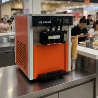 3-smaken nieuwe, productieve soft-serve ijsmachine voor op het aanrecht met opties voor yoghurt, fruit & melk