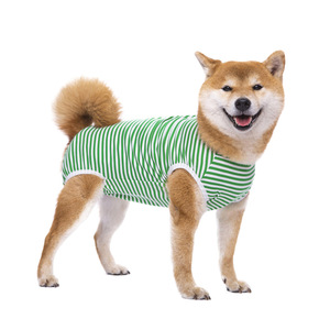 Traje de Recuperación <span class=keywords><strong>para</strong></span> Perros con Rayas Verdes y Blancas, Mono Postoperatorio <span class=keywords><strong>para</strong></span> Mascotas, Protector de Heridas Anti-Lamido, Camiseta <span class=keywords><strong>para</strong></span> Perros Medianos y Grandes - Product Image 3