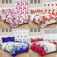 Ensemble de literie en microfibre 8 pièces avec draps-housses, draps de mise à la terre, rideaux et draps de lit assortis, vente en gros