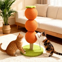 Meilleur Fournisseur d'Usine : Jouets pour Animaux de Compagnie de Haute Qualité – Poteau à Gratter pour Chat en Bois Entièrement Revêtu de Corde de Sisal, Pilier à Gratter Robuste en Sisal