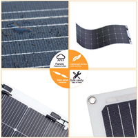 Panneau solaire flexible ETFE 100W pour le camping et les applications de camping-car, 18V 24V, module solaire extérieur personnalisé