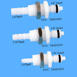 Raccords de tuyau en plastique à montage sur panneau, raccord mâle à déconnexion rapide, 1/8 ", 3/16", 1/4" - Product Image 5