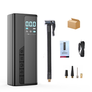 Newo 2025 xách tay có thể sạc lại 12V Xe Máy nén khí bơm mini không dây điện <span class=keywords><strong>LCD</strong></span> hiển thị tự động đóng Tire Inflator - Product Image 1