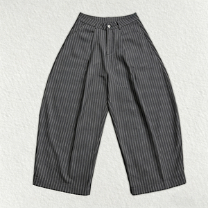 Pantalon décontracté ample à rayures vintage coupe droite, vente en gros OEM, jean en denim brut personnalisé, streetwear, jean baggy à jambe large pour <span class=keywords><strong>homme</strong></span> - Product Image 2