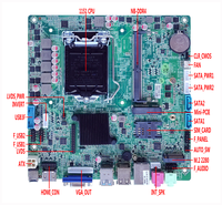 DDR4 Mini ITX Motherboard 1150 QM1100C Skylake 6th Kabylake 7th Gen CPU prosesor dengan 1LAN 10USB M.2 4K untuk kios