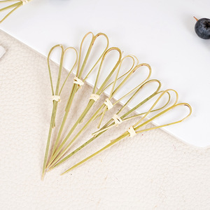 Brochettes décoratives écologiques en bambou, résistantes à la chaleur, antiadhésives, jetables, pour <span class=keywords><strong>fruits</strong></span>, artisanat, barbecue, mariage, fête, fantaisie - Product Image 5
