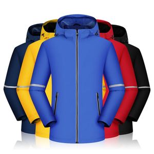 Custom Men's <b>Plus</b> <b>Size</b> Polyester Reflective Trench <b>Coat</b> Vintage <b>Waterproof</b> Outdoor Sports Windbreaker Zipper Long Raincoat - Product Image 1